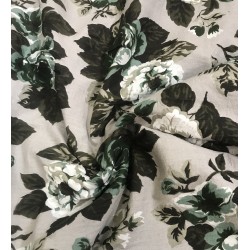 tissu coton imprimé grosses fleurs , marseille textiles